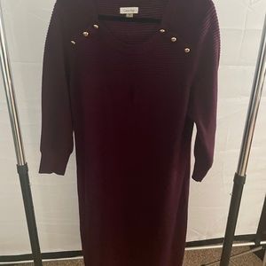 Calvin Klein purple king sweater dress